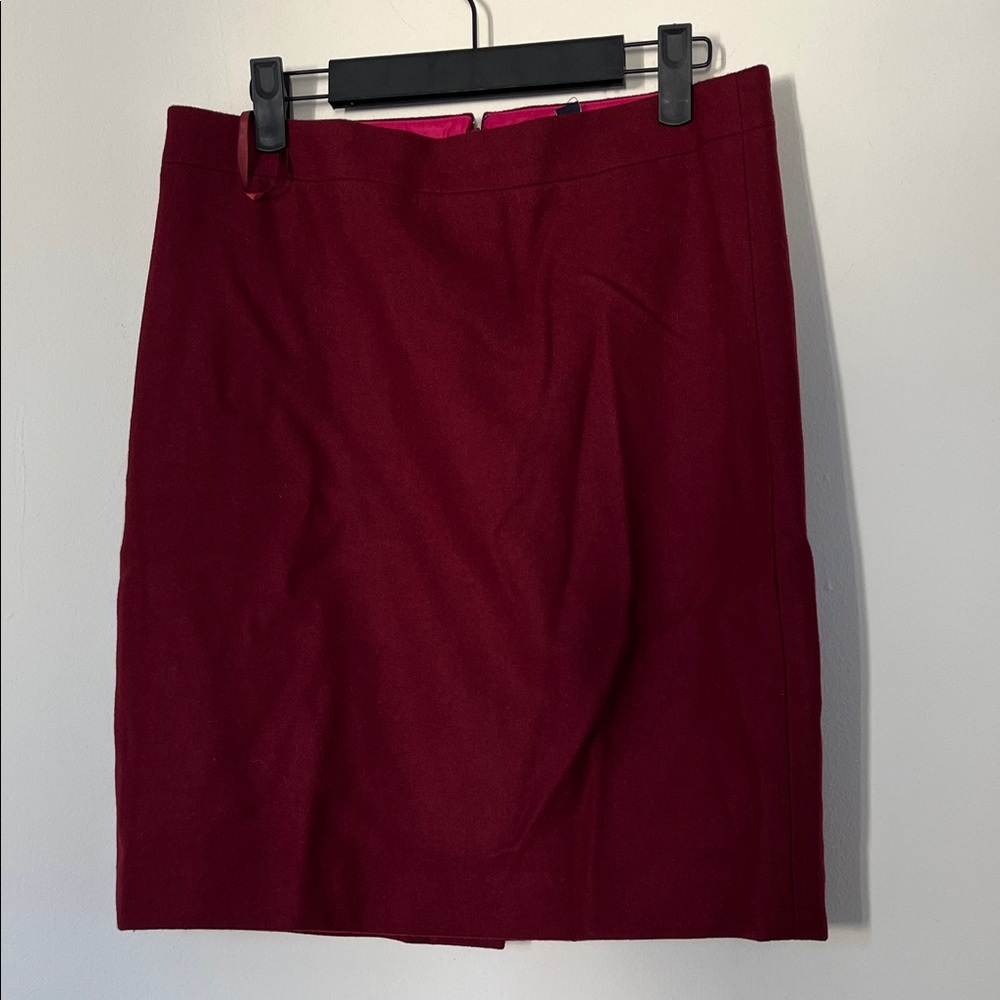 J. Crew Deep Red Pencil Skirt
